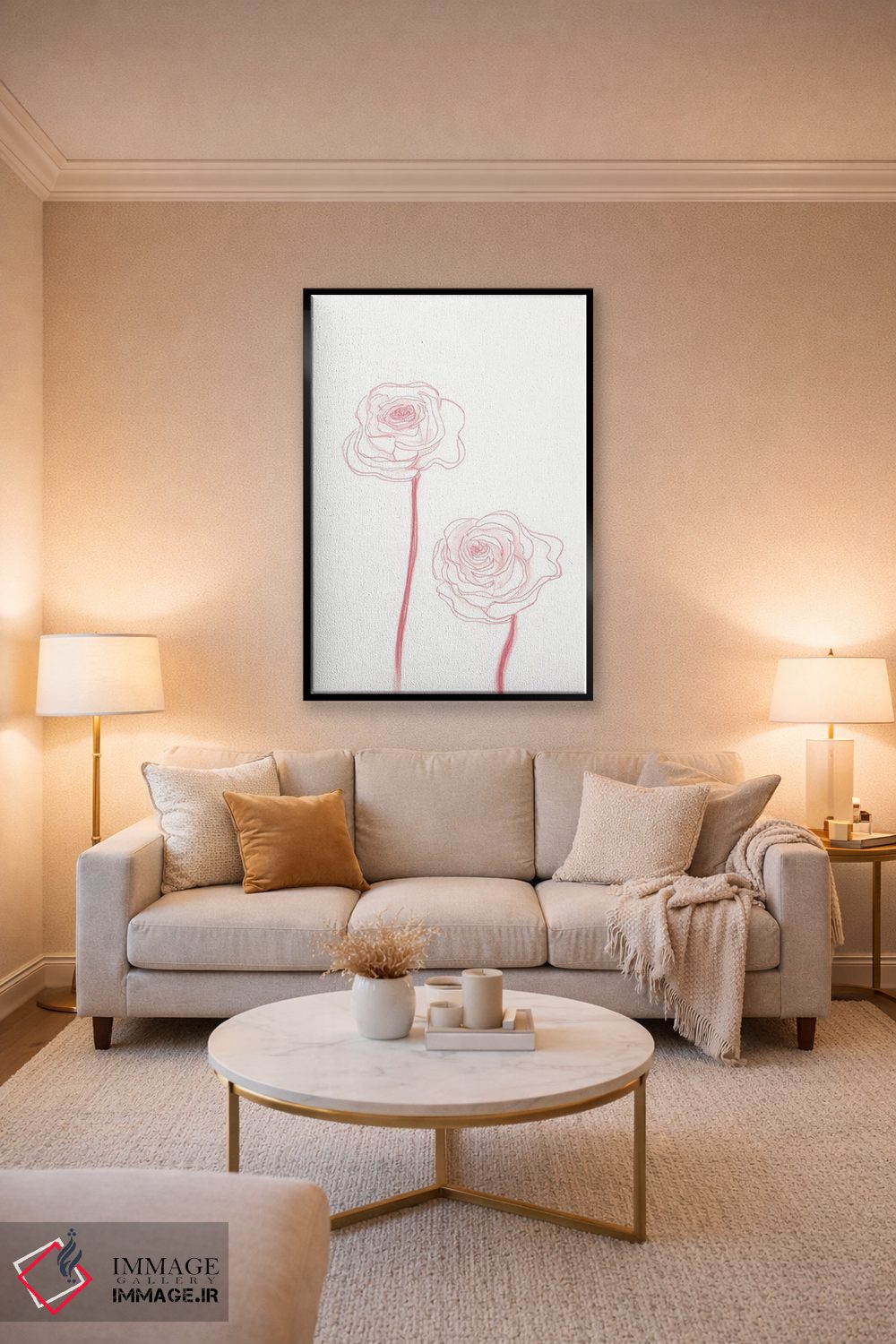 تابلو مینیمال شکوفه های صدتومانی ۳ اثر کیلیگ وولد - D3B