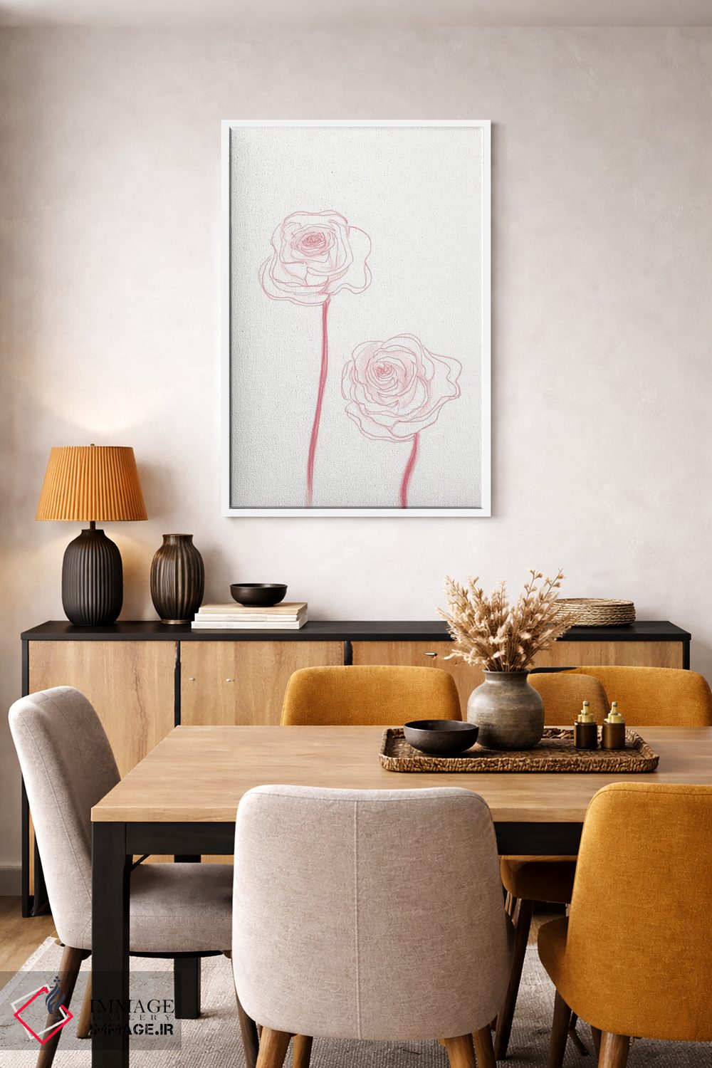 تابلو مینیمال شکوفه های صدتومانی ۳ اثر کیلیگ وولد - D4W