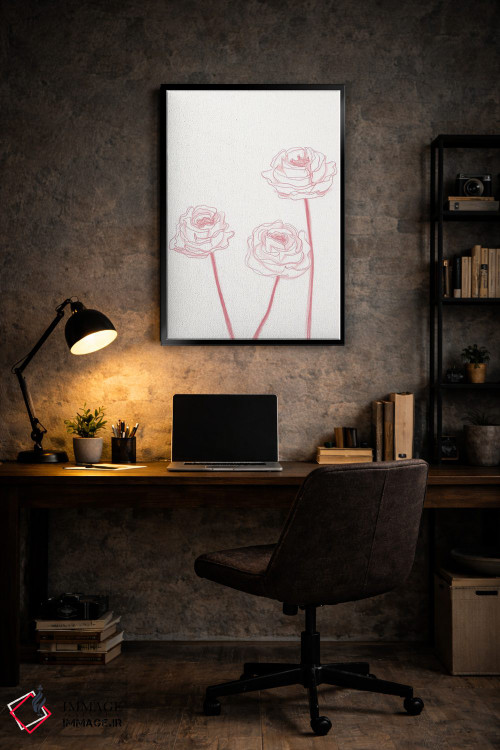 تابلو مینیمال شکوفه های صدتومانی ۲ اثر کیلیگ وولد - D6B