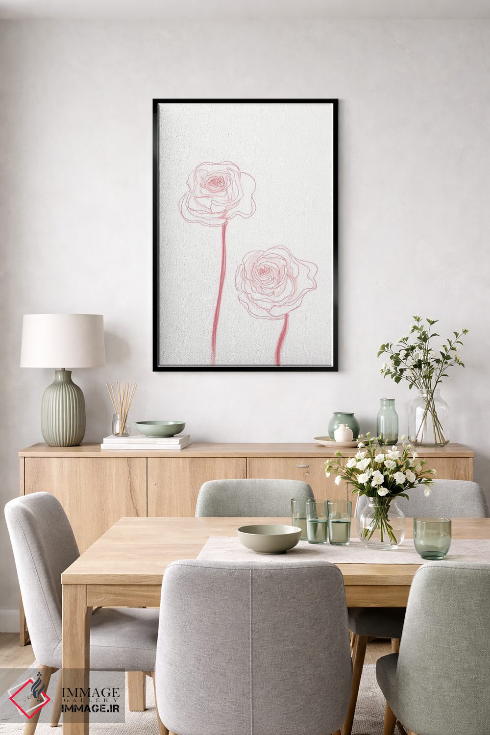 تابلو مینیمال شکوفه های صدتومانی ۳ اثر کیلیگ وولد - D6B