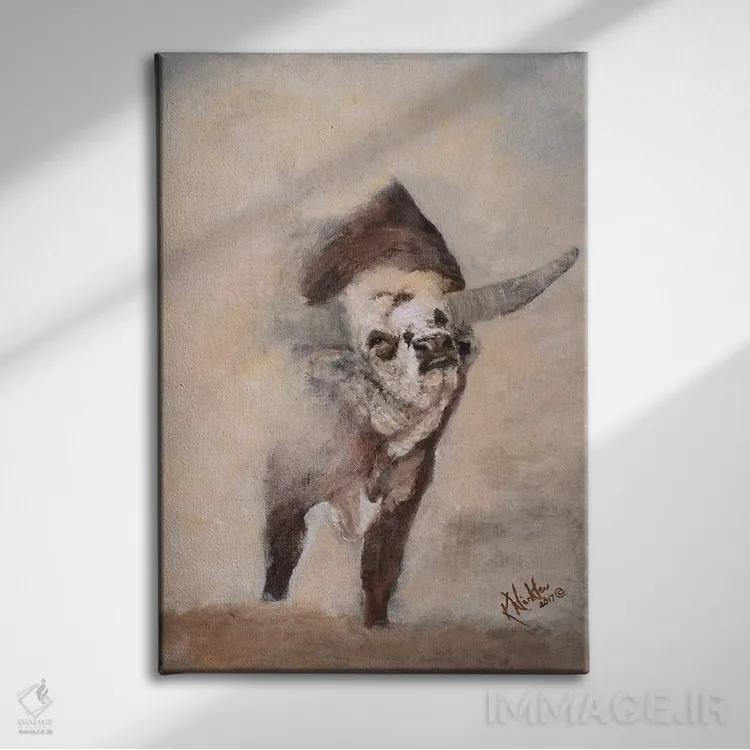 تابلو دکوراتیو تکان، تلق تلق و غلتیدن ۳ اثر کتی وینکلر - نمای روبهرو روی دیوار