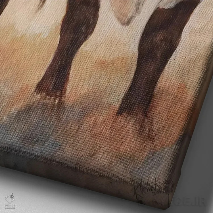 تابلو دکوراتیو بابای بزرگ ۲ اثر کتی وینکلر - نمای نزدیک بافت بوم