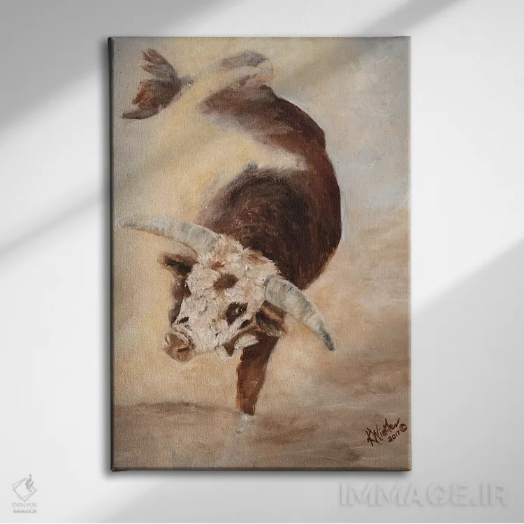 تابلو دکوراتیو تکان، تلق تلق و غلتیدن ۲ اثر کتی وینکلر - نمای روبهرو روی دیوار