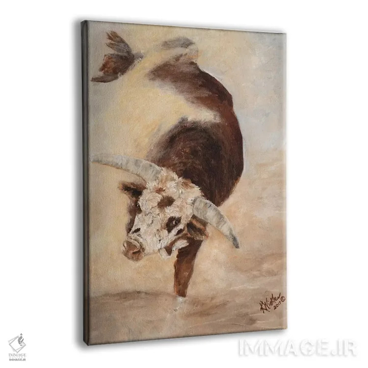 تابلو دکوراتیو تکان، تلق تلق و غلتیدن ۲ اثر کتی وینکلر - نمای پرسپکتیو محصول