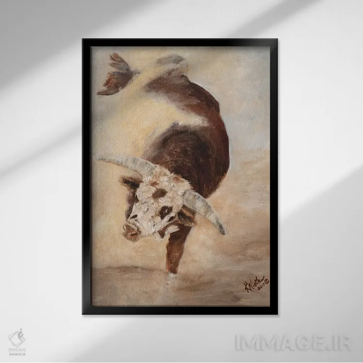 تابلو دکوراتیو تکان، تلق تلق و غلتیدن ۲ اثر کتی وینکلر - نمای قابدار مشکی