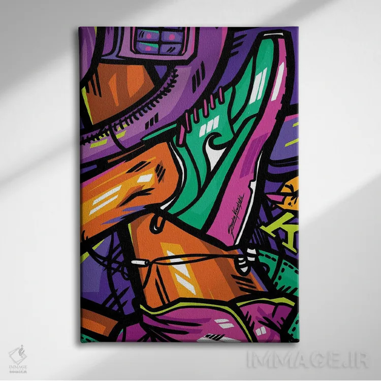 تابلو دکوراتیو نایکی اثر ساندرا کوالسکی - نمای روبهرو روی دیوار