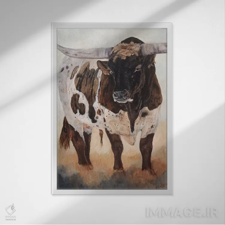 تابلو دکوراتیو بابای بزرگ ۲ اثر کتی وینکلر - نمای قابدار سفید