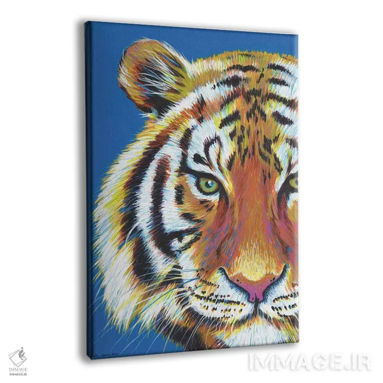 تابلو دکوراتیو ببر ببر اثر کیرستین وود - نمای پرسپکتیو محصول