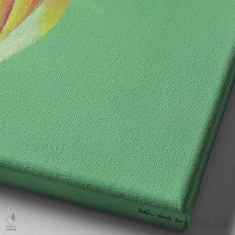 تابلو دکوراتیو سلام آهو اثر کیرستین وود - نمای نزدیک بافت بوم