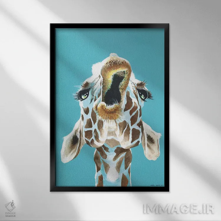 تابلو دکوراتیو شوخی کردن اثر کیرستین وود - نمای قابدار مشکی