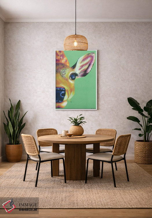 تابلو دکوراتیو سلام آهو اثر کیرستین وود - D1W