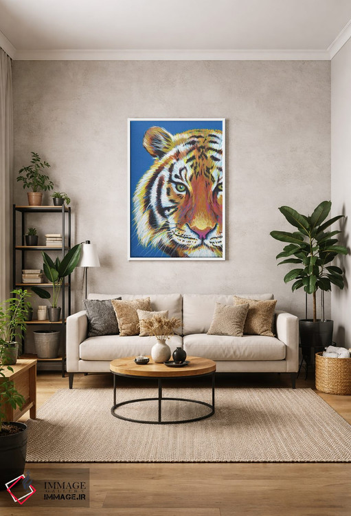 تابلو دکوراتیو ببر ببر اثر کیرستین وود - D1W