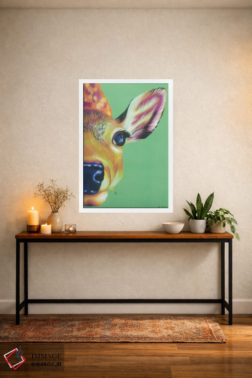 تابلو دکوراتیو سلام آهو اثر کیرستین وود - D3W