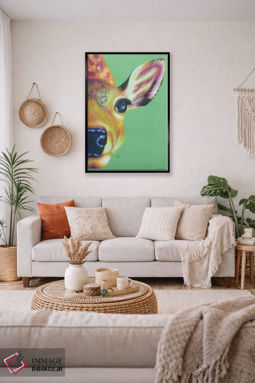 تابلو دکوراتیو سلام آهو اثر کیرستین وود - D4B