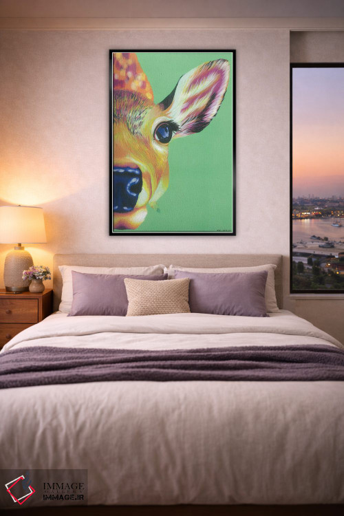 تابلو دکوراتیو سلام آهو اثر کیرستین وود - D5B