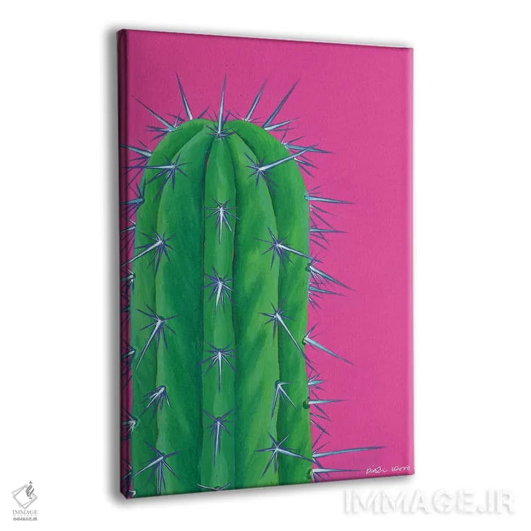 تابلو دکوراتیو کاکتوس تیغ دار اثر کیرستین وود - نمای پرسپکتیو محصول