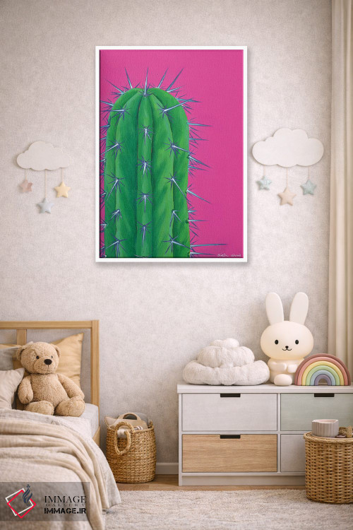تابلو دکوراتیو کاکتوس تیغ دار اثر کیرستین وود - D4W