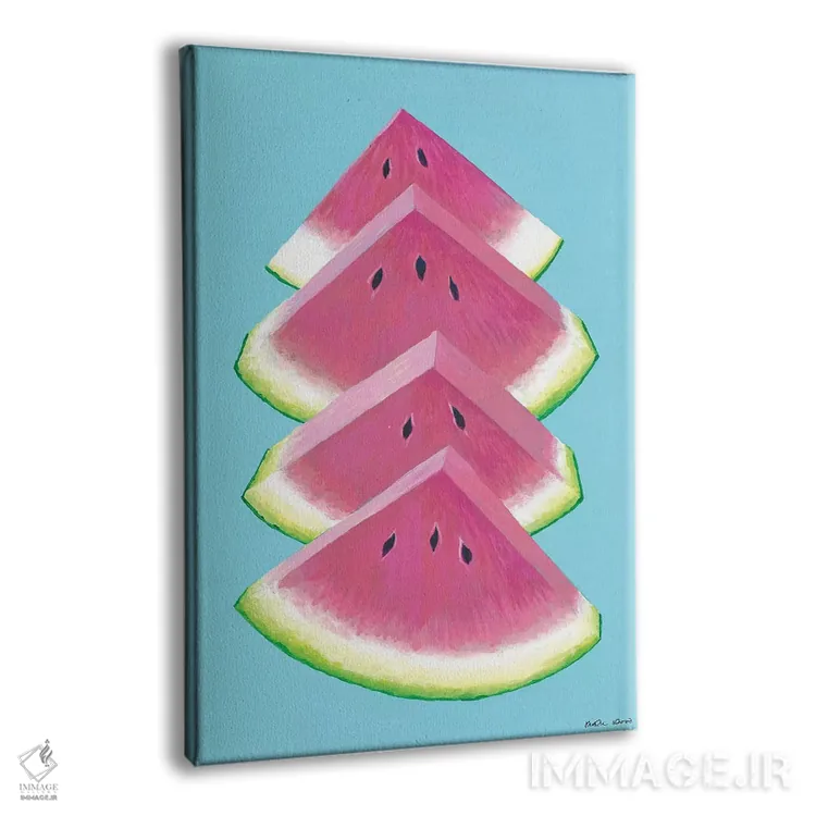 تابلو مینیمال قاچ های هندوانه اثر کیرستین وود - نمای پرسپکتیو محصول