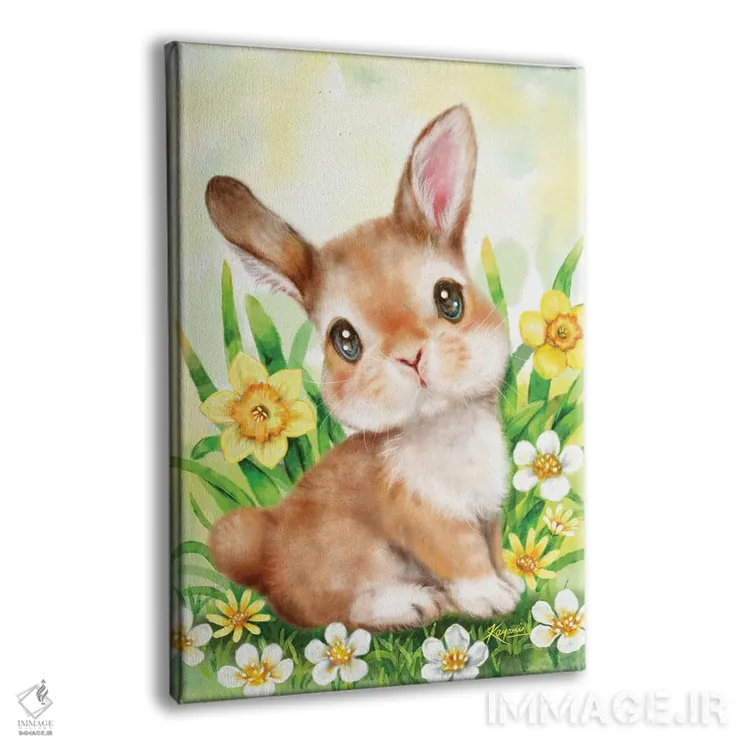 تابلو دکوراتیو اندیشه های خرگوشی اثر کایومی هارای - نمای پرسپکتیو محصول