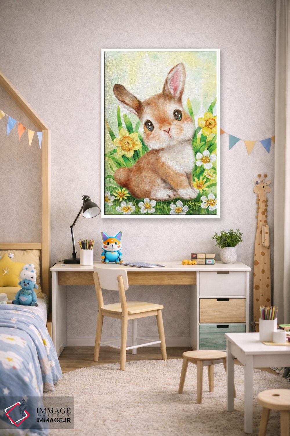 تابلو دکوراتیو اندیشه های خرگوشی اثر کایومی هارای - D1W