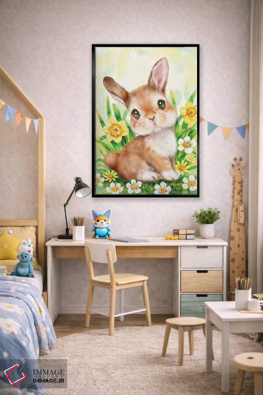 تابلو دکوراتیو اندیشه های خرگوشی اثر کایومی هارای - D2B