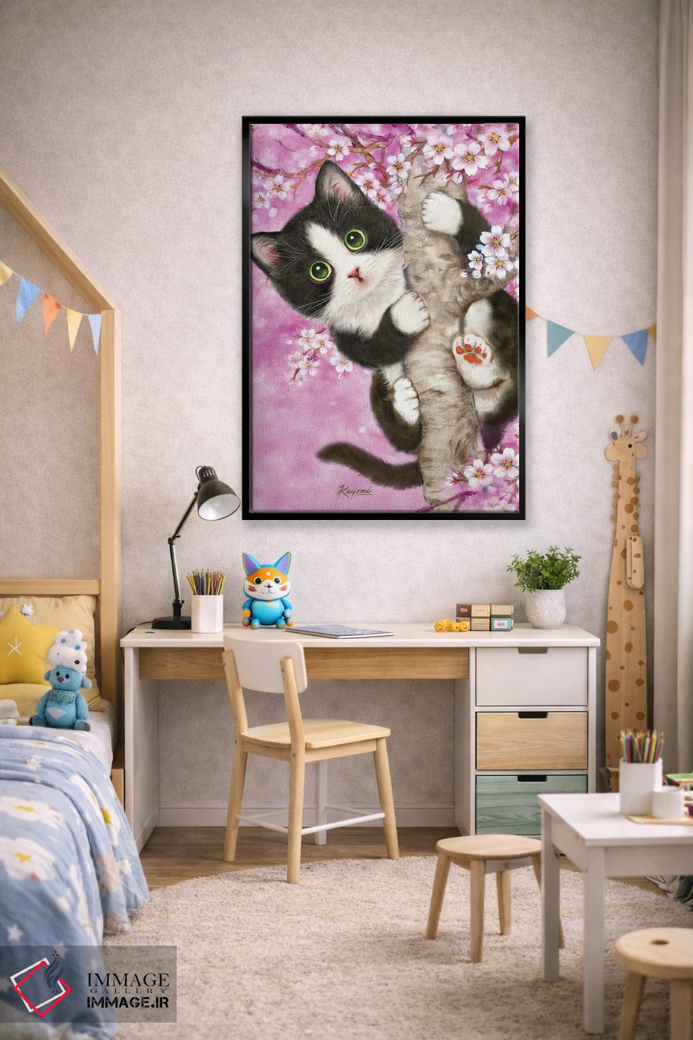 تابلو دکوراتیو نگهبان درخت گیلاس اثر کایومی هارای - D3B