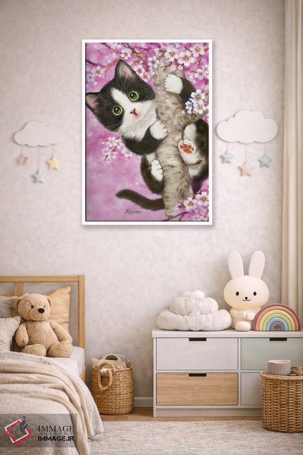 تابلو دکوراتیو نگهبان درخت گیلاس اثر کایومی هارای - D5W