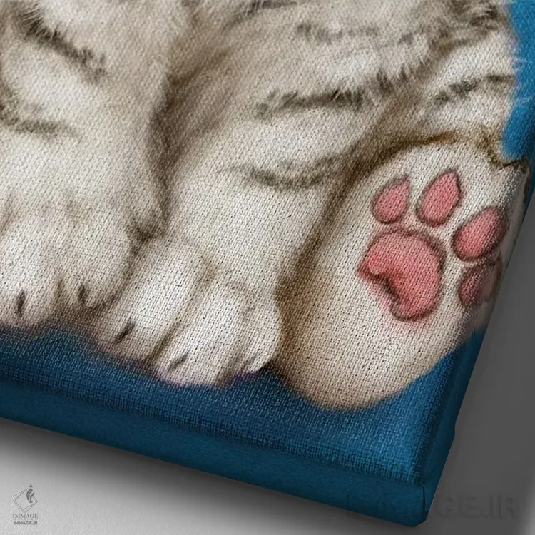 تابلو دکوراتیو هان؟ اثر کایومی هارای - نمای نزدیک بافت بوم