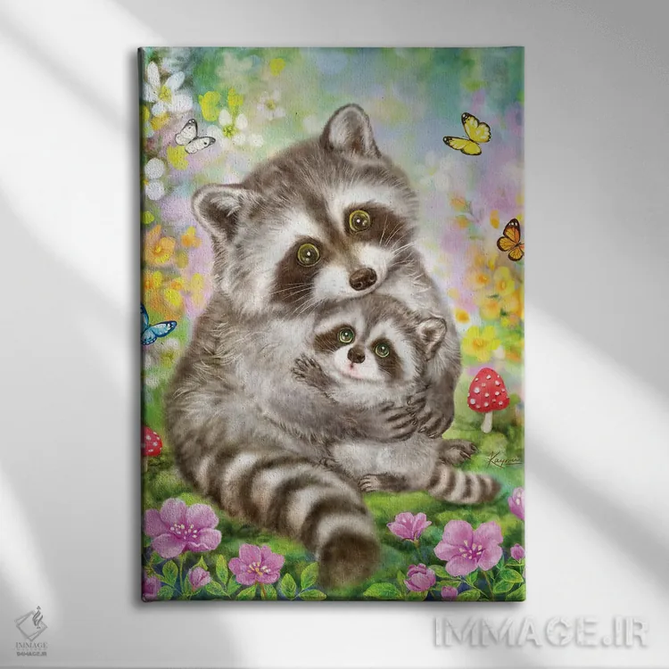 تابلو دکوراتیو در آغوش مادر اثر کایومی هارای - نمای روبهرو روی دیوار