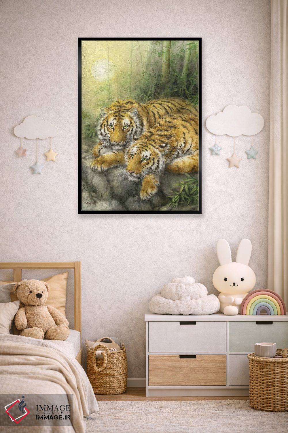 تابلو دکوراتیو صبحگاه جنگل اثر کایومی هارای - D6B