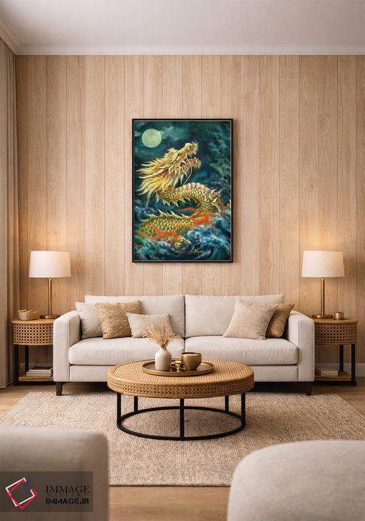 تابلو دکوراتیو اژدها اثر کایومی هارای - D2B