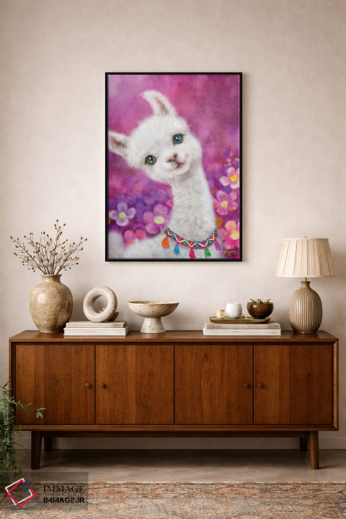 تابلو دکوراتیو لامای شاد اثر کایومی هارای - D2B