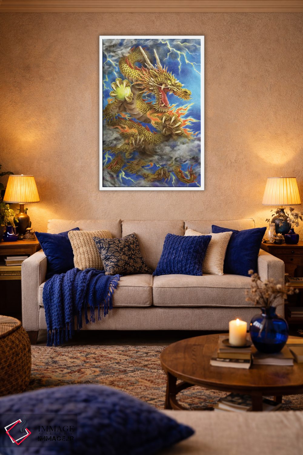 تابلو دکوراتیو اژدهای طلایی ۲۰۱۲ اثر کایومی هارای - D3W
