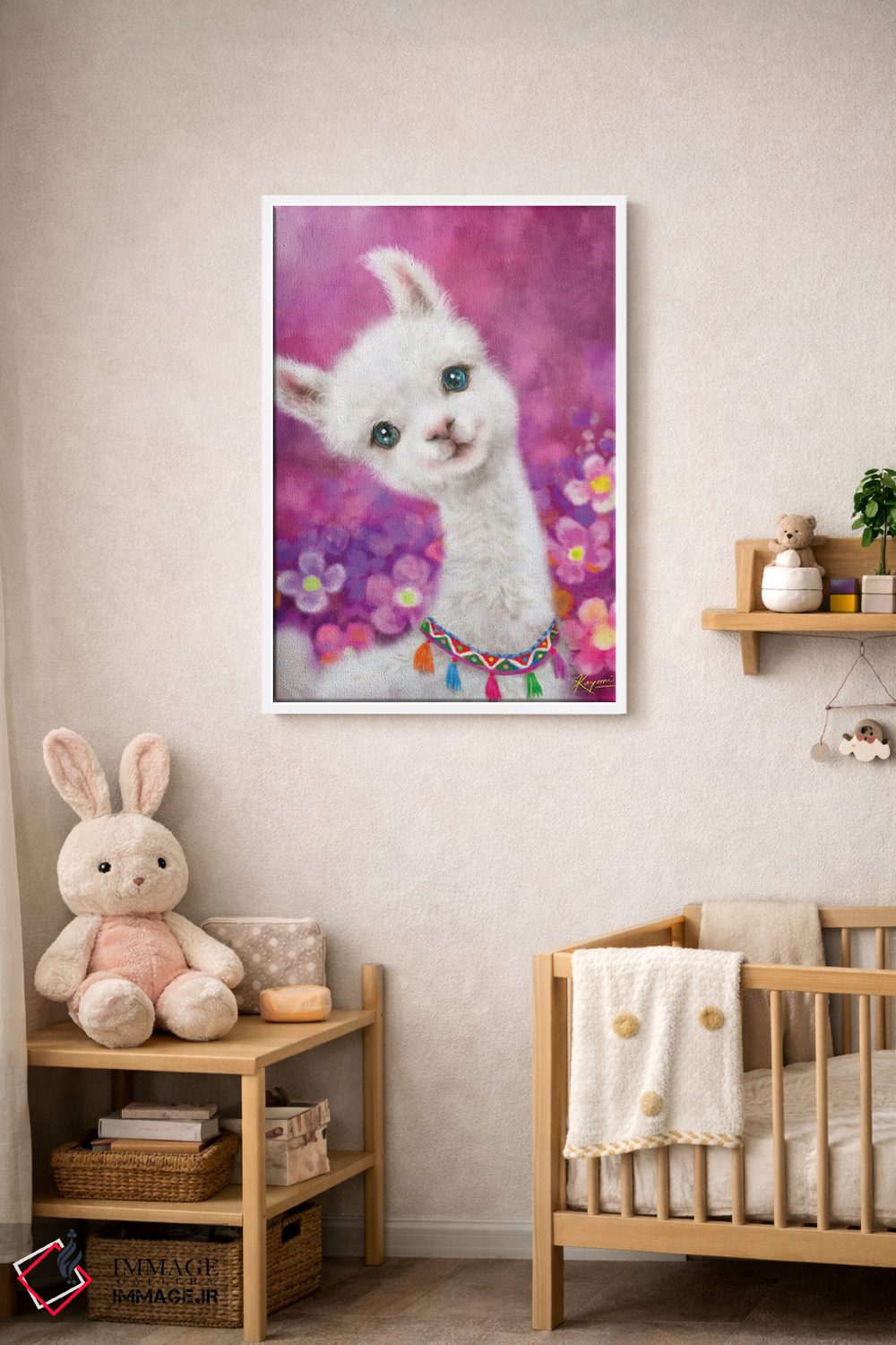 تابلو دکوراتیو لامای شاد اثر کایومی هارای - D4W