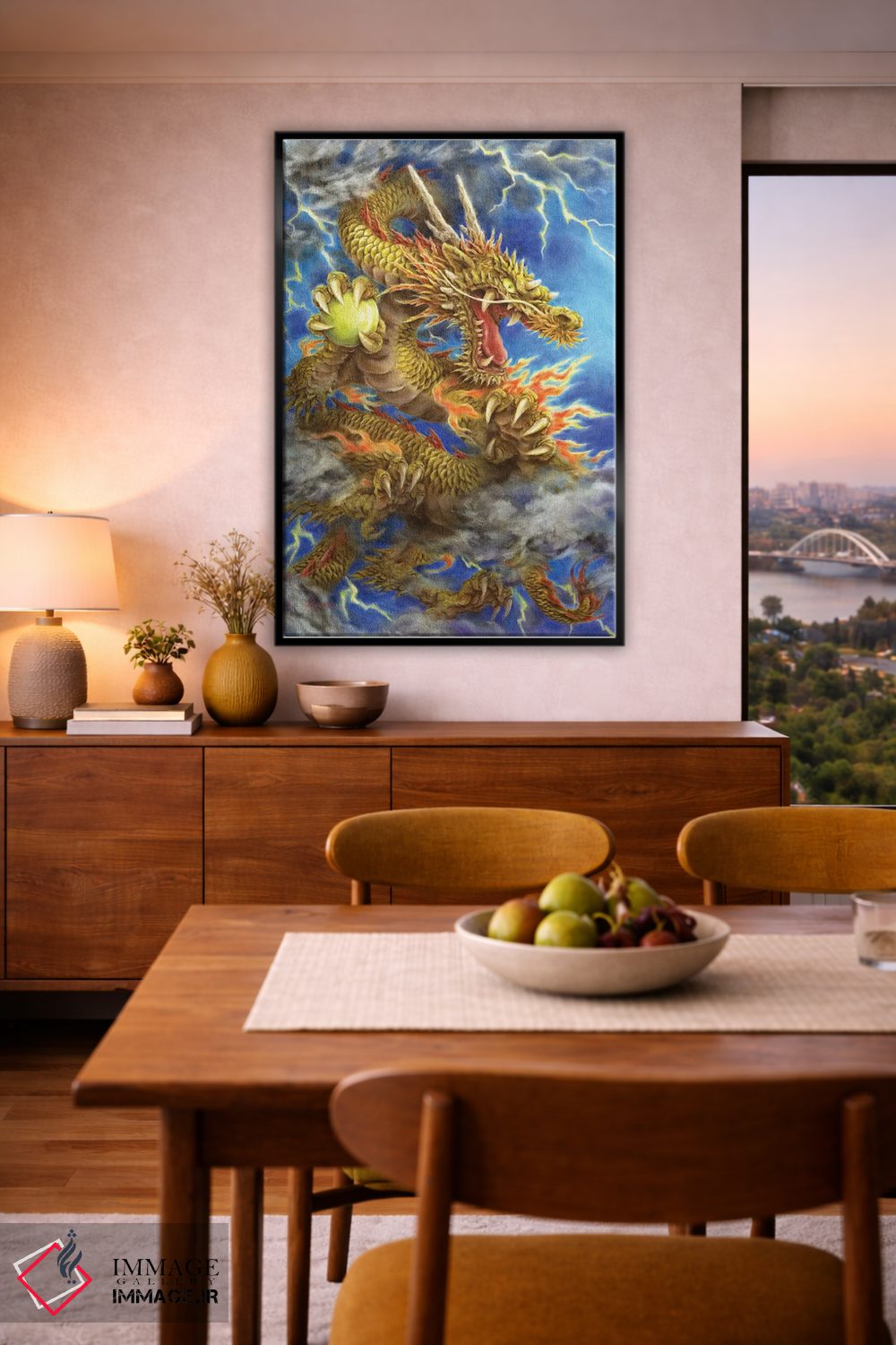 تابلو دکوراتیو اژدهای طلایی ۲۰۱۲ اثر کایومی هارای - D6B