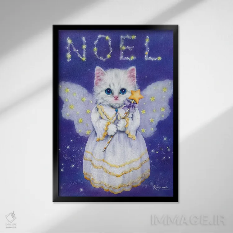 تابلو دکوراتیو نوئل اثر کایومی هارای - نمای قابدار مشکی