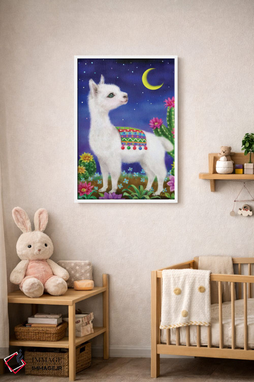 تابلو دکوراتیو لاما در نور ماه اثر کایومی هارای - D3W
