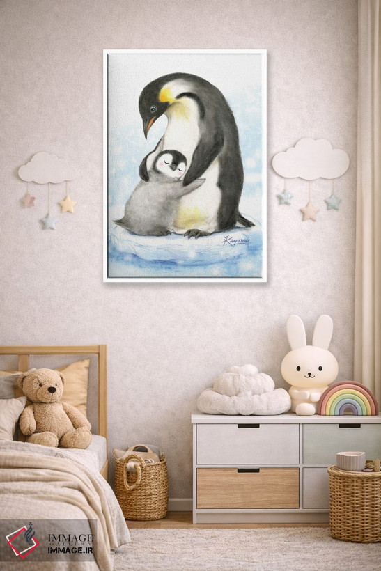 تابلو دکوراتیو بغل پنگوئن ها اثر کایومی هارای - D2W