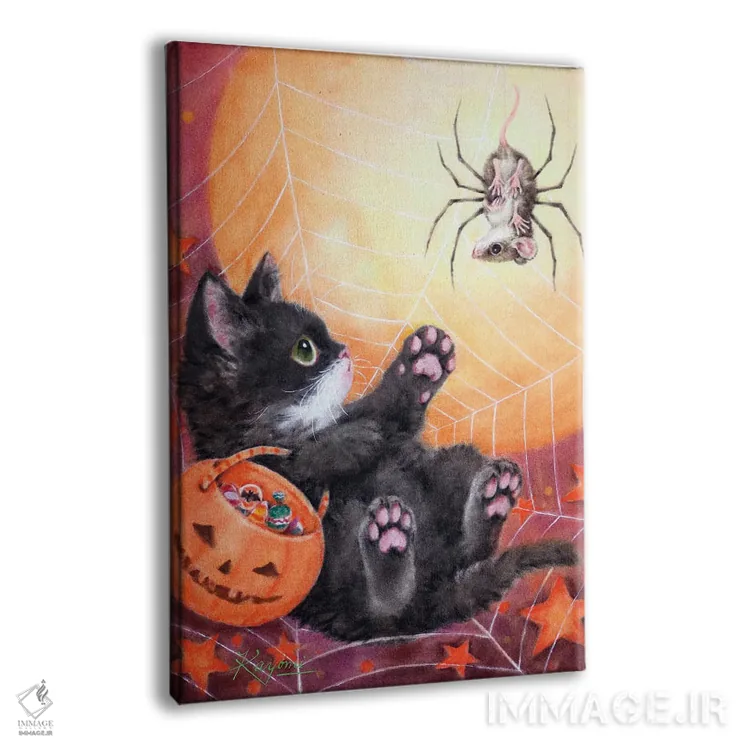 تابلو دکوراتیو عنکبوت ترسناک اثر کایومی هارای - نمای پرسپکتیو محصول