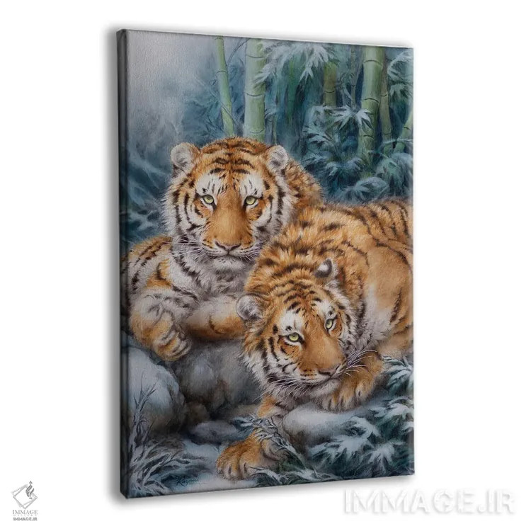 تابلو دکوراتیو بامبوهای زمستانی اثر کایومی هارای - نمای پرسپکتیو محصول