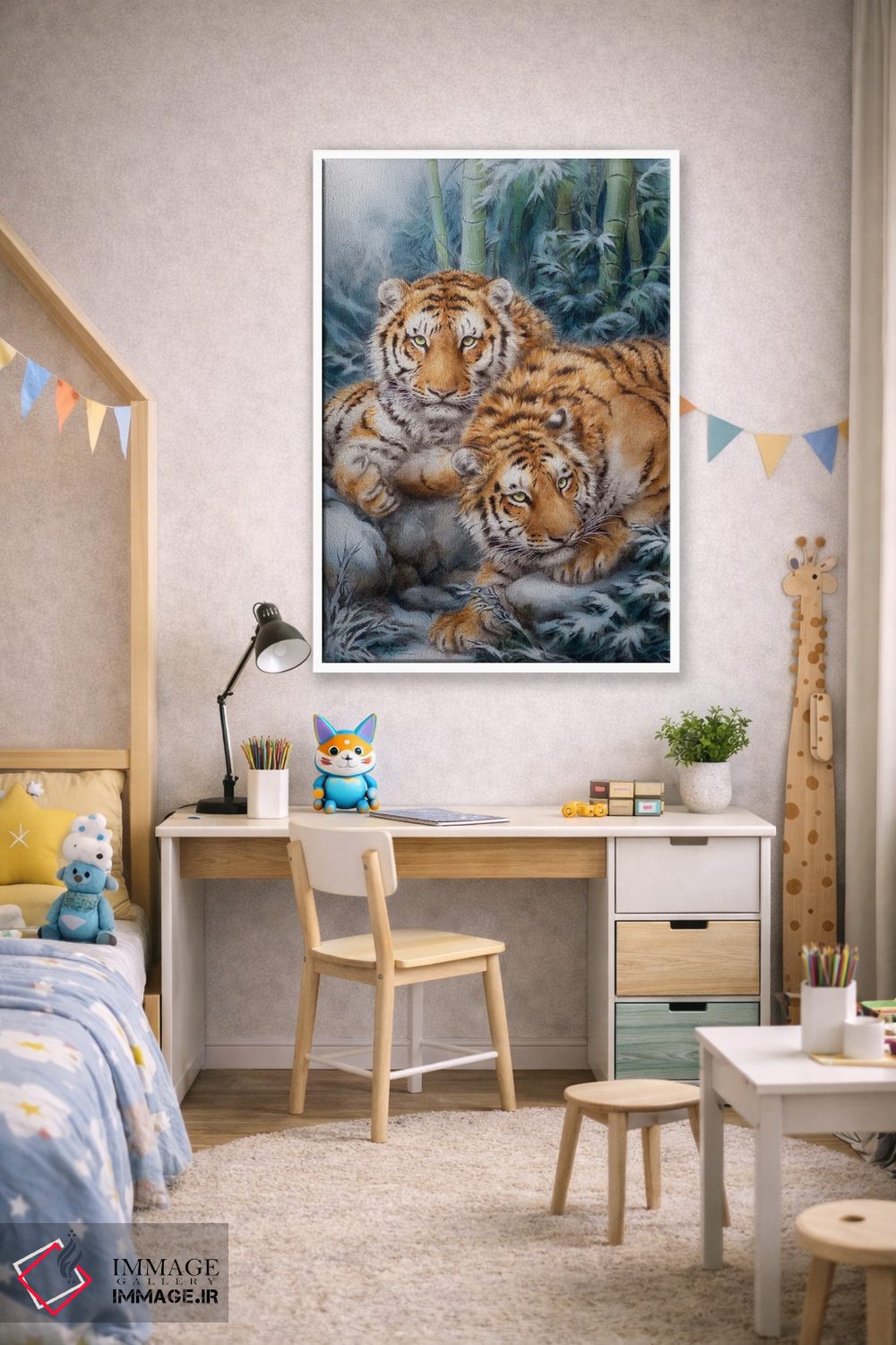 تابلو دکوراتیو بامبوهای زمستانی اثر کایومی هارای - D1W