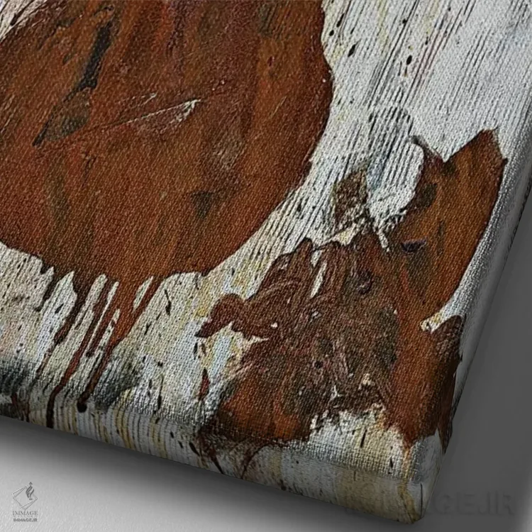 تابلو مدرن گیتار زنگ زده اثر کنت یانگستروم - نمای نزدیک بافت بوم