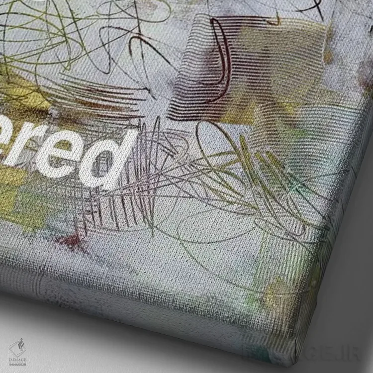 تابلو انتزاعی ستارگان شکسته II اثر کنت یانگستروم - نمای نزدیک بافت بوم