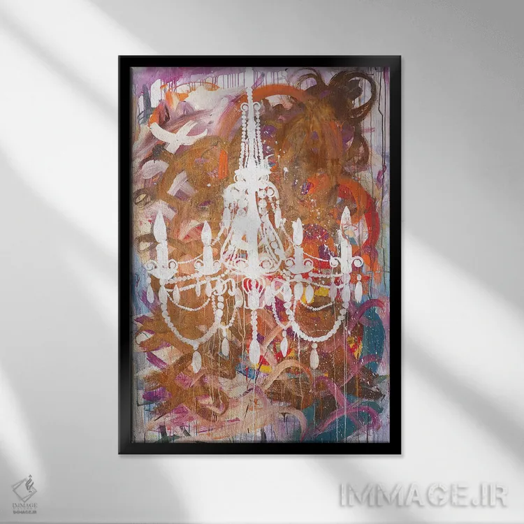 تابلو انتزاعی یانگستروم دابل زیرو فایو اثر کنت یانگستروم - نمای قابدار مشکی