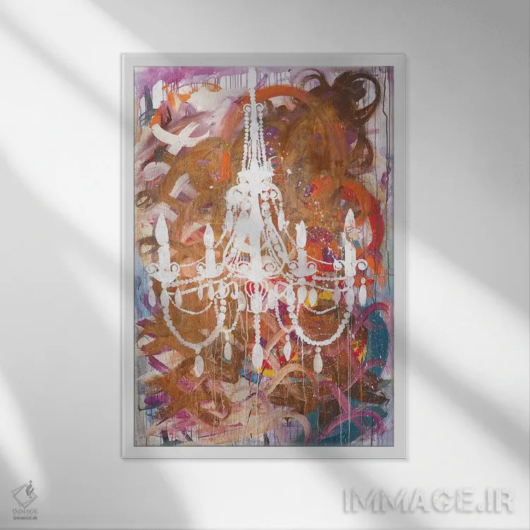 تابلو انتزاعی یانگستروم دابل زیرو فایو اثر کنت یانگستروم - نمای قابدار سفید