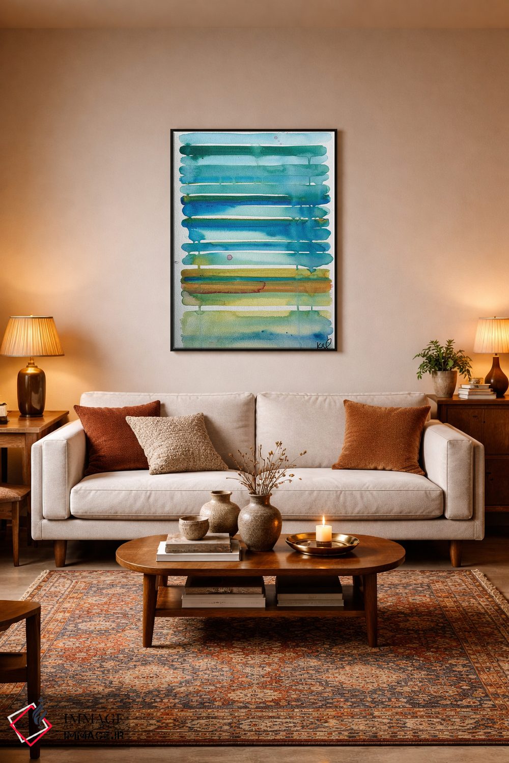 تابلو مینیمال راه راه I اثر کنت یانگستروم - D3B