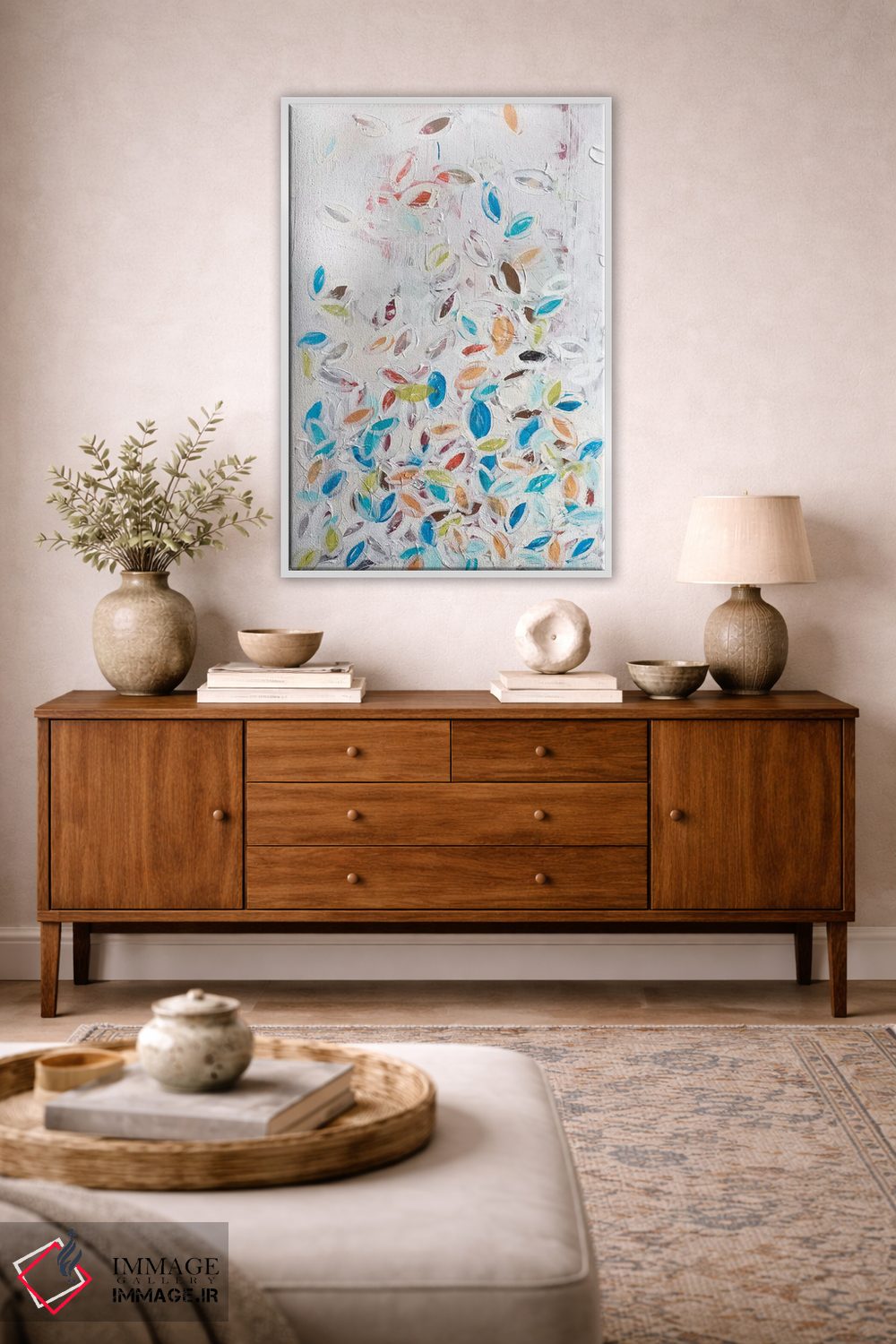 تابلو انتزاعی برگ های بهاری اثر کنت یانگستروم - D2W