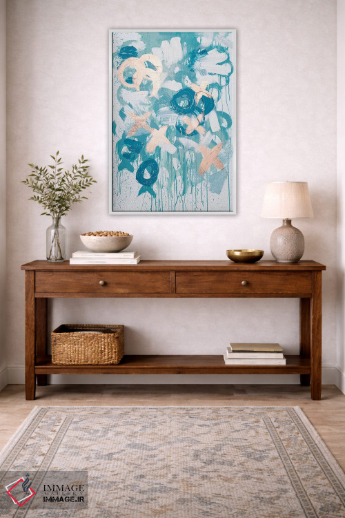 تابلو انتزاعی ایکس اوی آبی اثر کنت یانگستروم - D1W