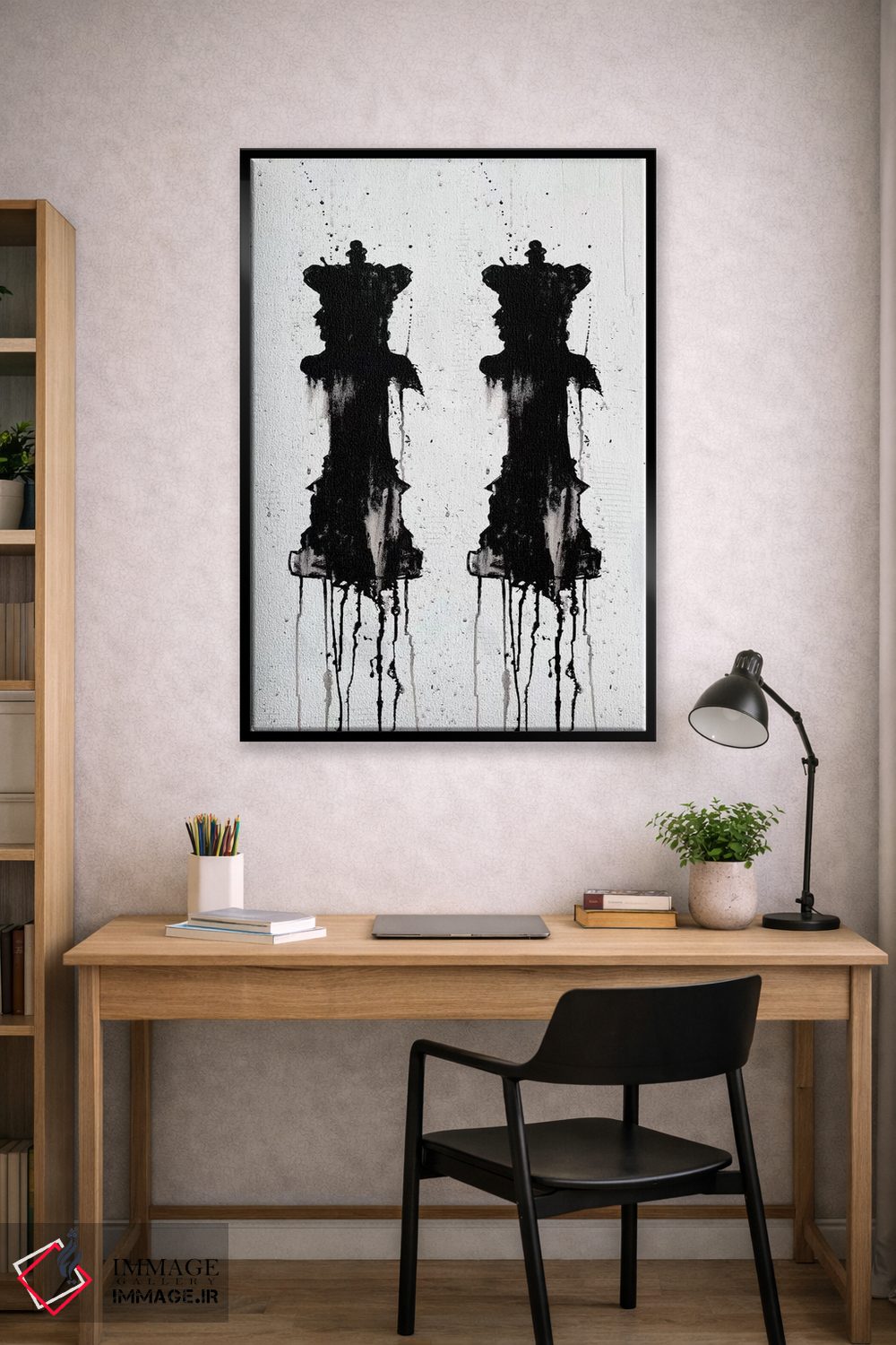 تابلو انتزاعی دو ملکه اثر کنت یانگستروم - D1B