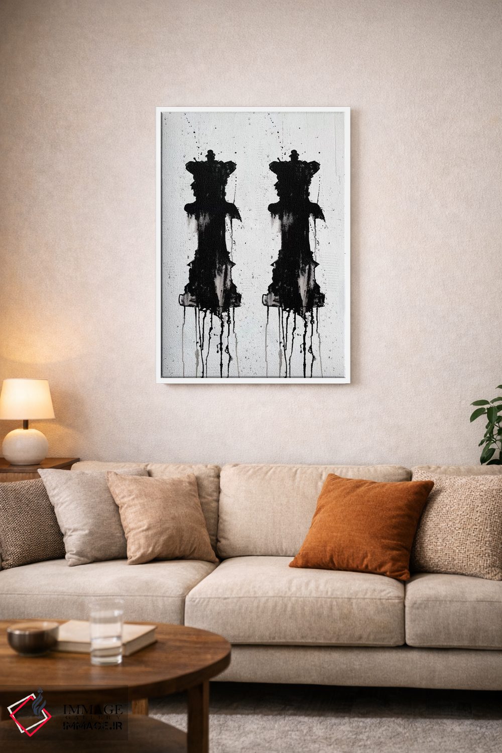 تابلو انتزاعی دو ملکه اثر کنت یانگستروم - D2W